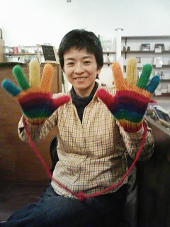 rainbow gloves